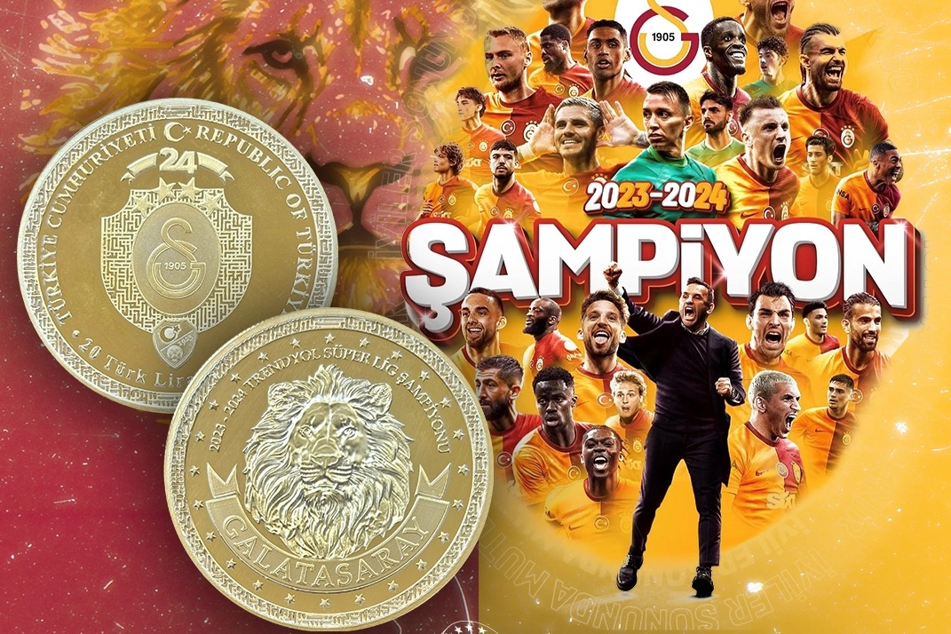 Galatasaray 24. Şampiyonluk Hatıra Parası Satışta